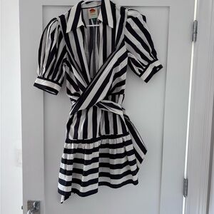 Black and White Striped Dress